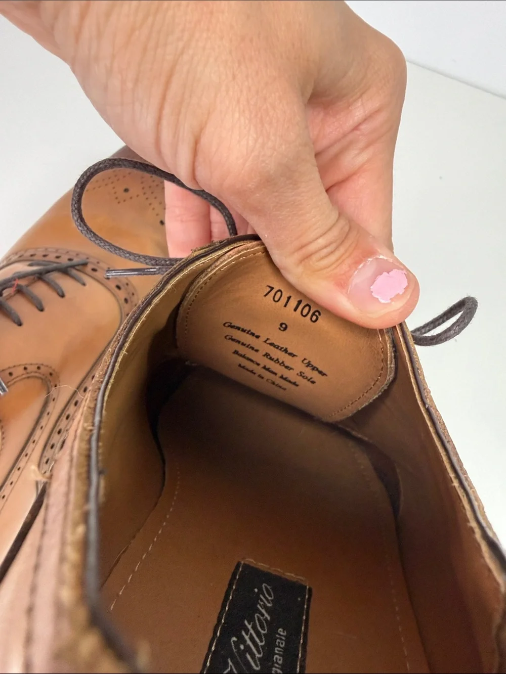 Marco Vittorio brown leather oxford dress shoes size men’s 9 business Italian